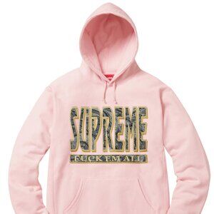 Brand New! Supreme F/W 17 F*ck Em All Hooded Sweatshirt (Pale Pink)